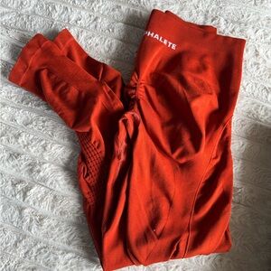 Alphalete Orange-Red Sculpting Leggings